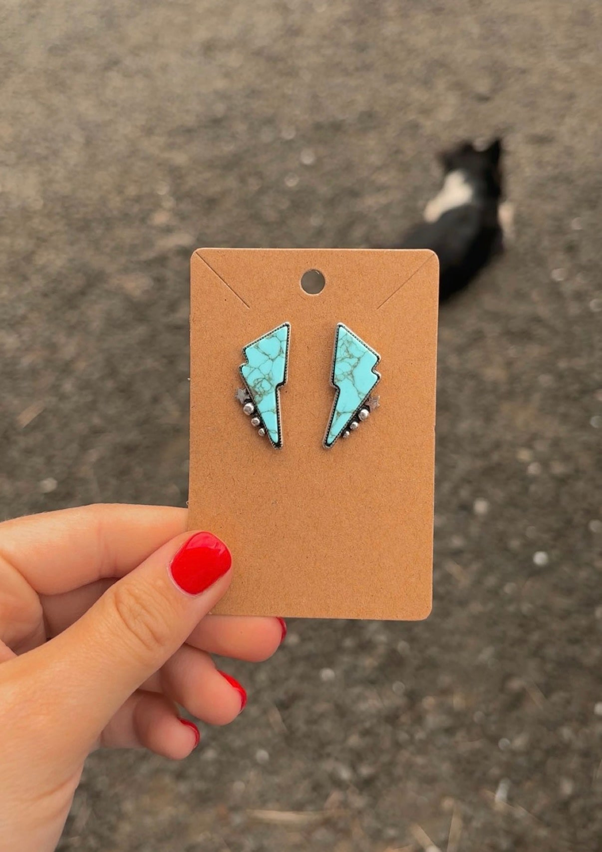 Lightning Bolt Stud Earrings