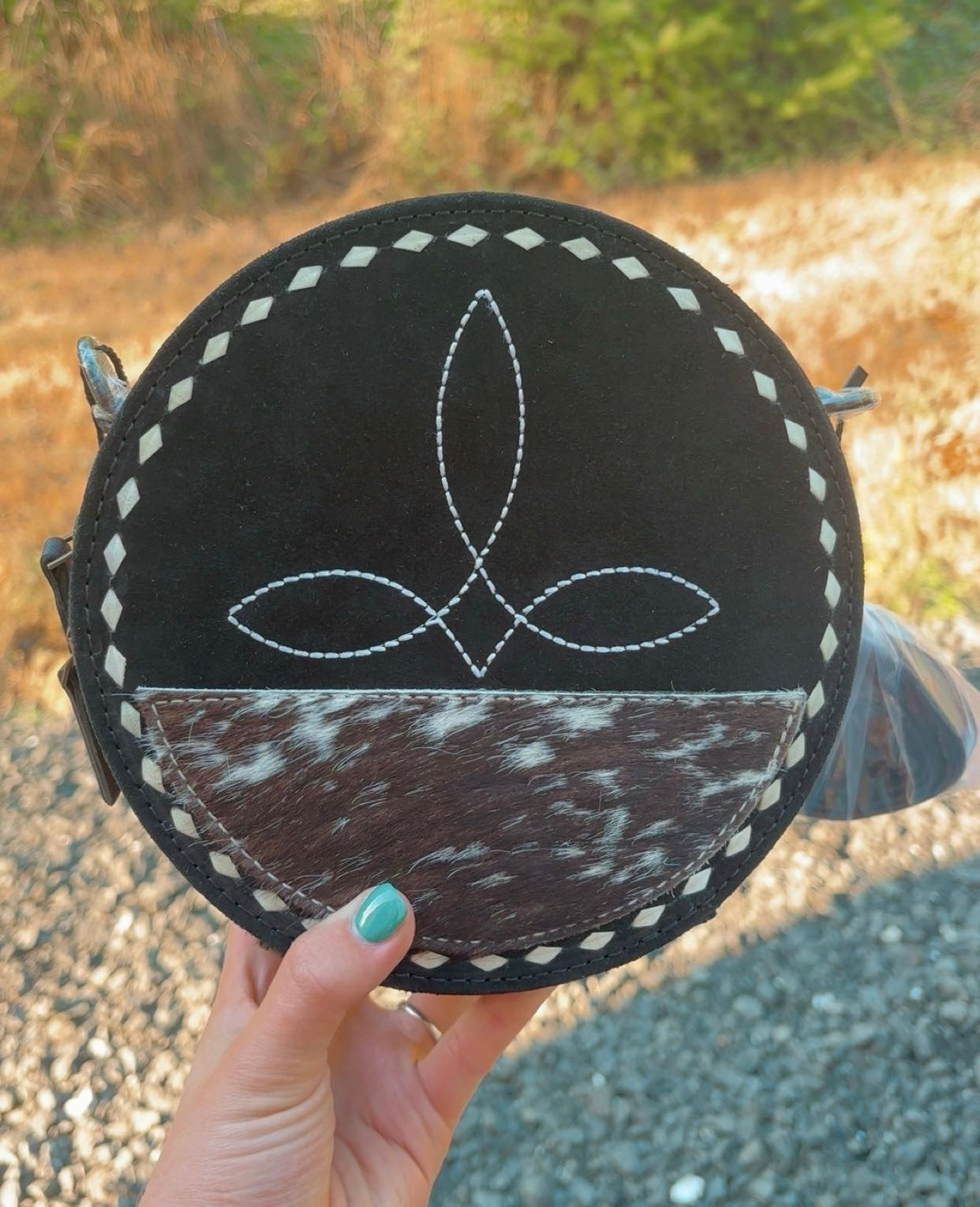 Black Bootstich Canteen Bag