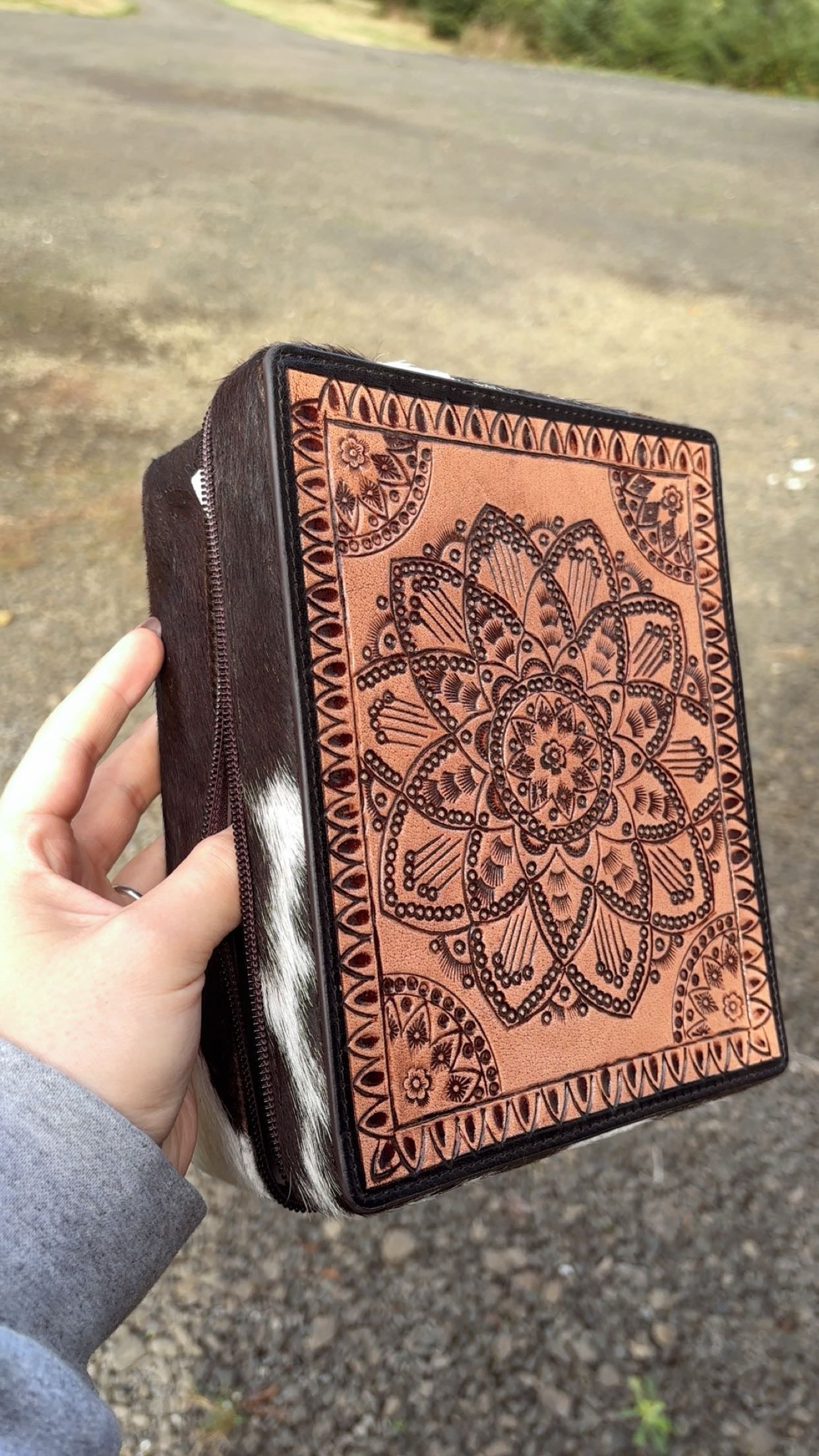 Cowhide Jewelry Case