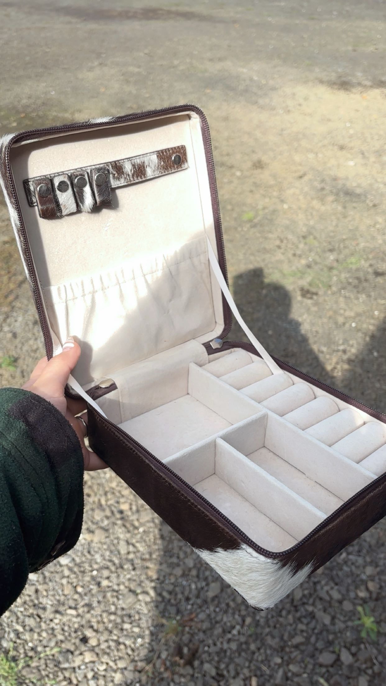 Cowhide Jewelry Case