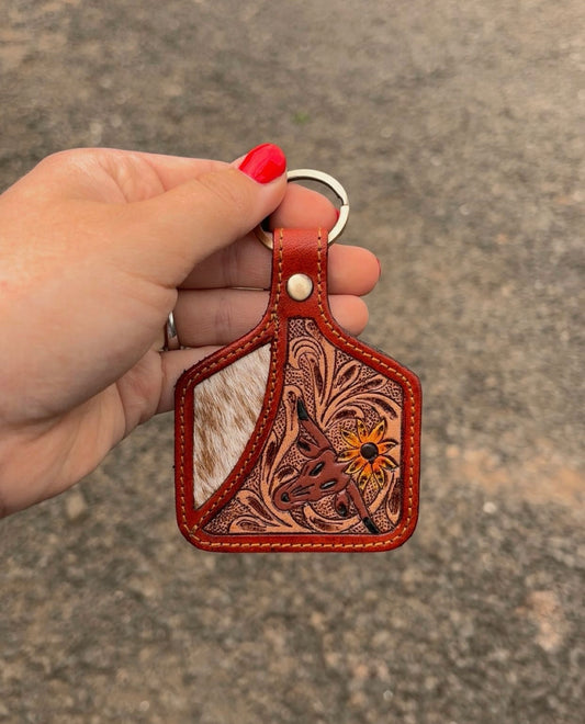 bull keychain