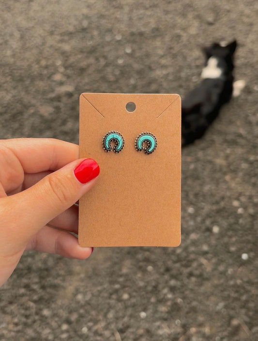 Half Moon Stud Earrings