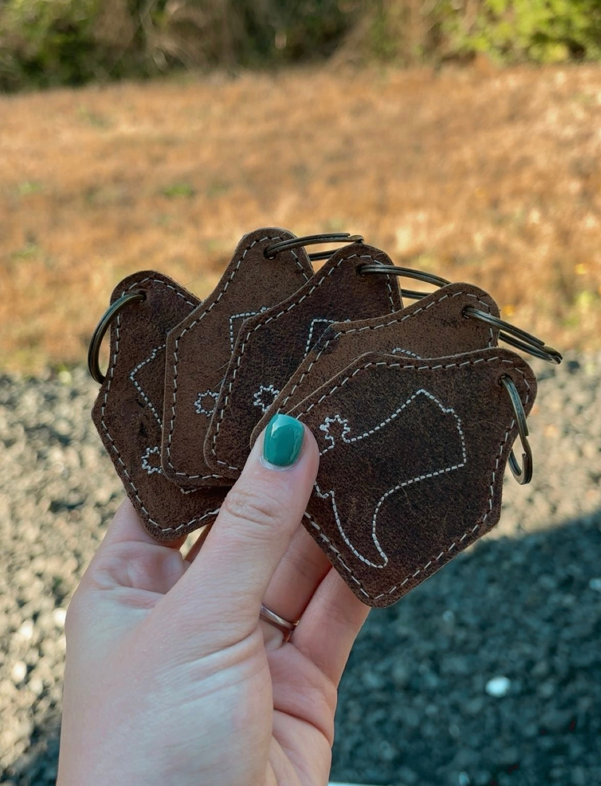Boot & Cowhide Keychain