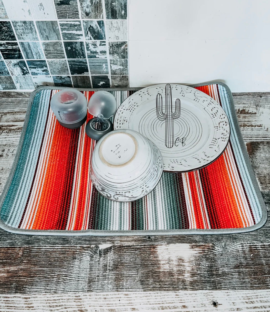 serape dish drying mat