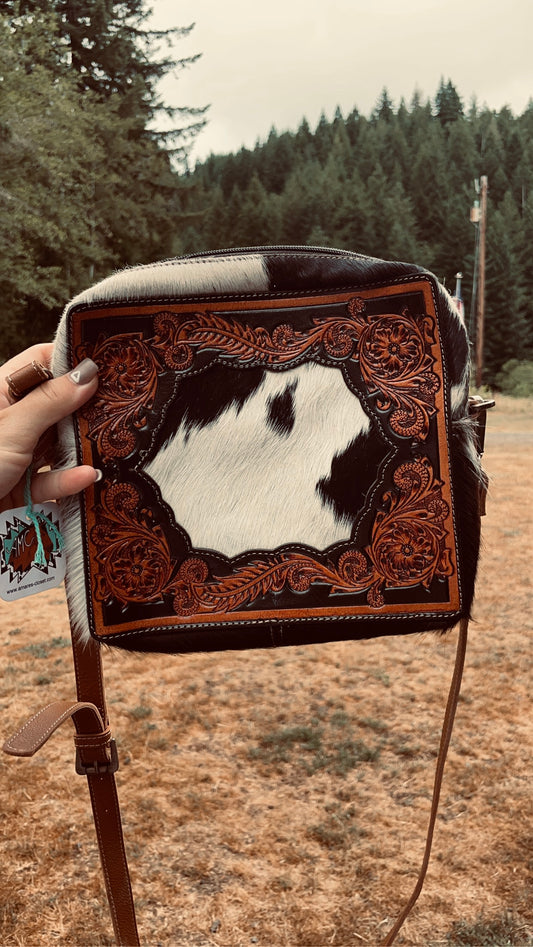 Square Cowhide Purse